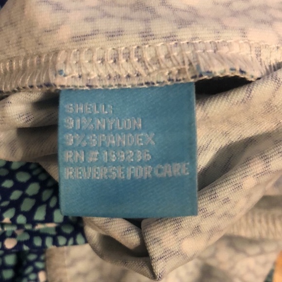 J. McLaughlin Carmel Pants In Fanned Blossom Catalina Cloth Sz M Blue Coastal - Picture 11 of 11